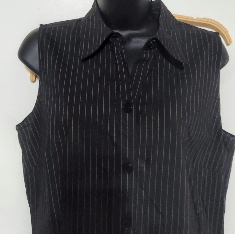ANN TAYLOR shirt waist, classic, pin stripe dress size 12.
